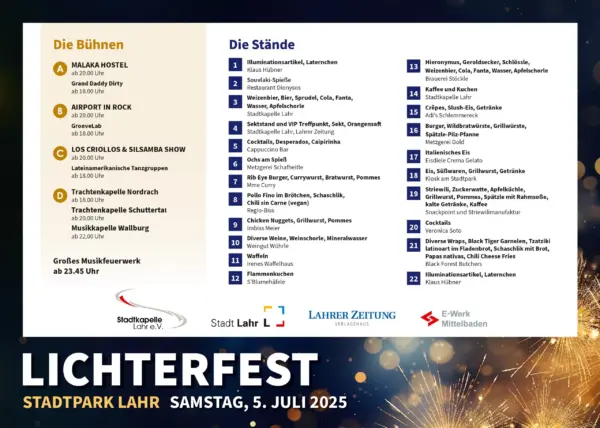 Lichterfest im Stadtpark Lahr